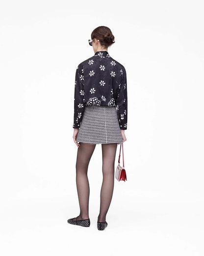 Marc Jacobs Deals - Trompe L'Oeil Eyelet Bow Blouse Black/White