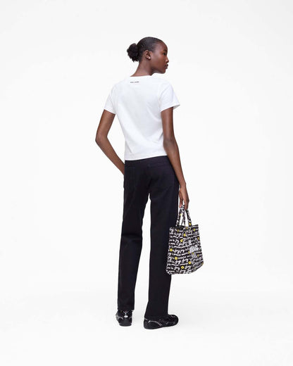 Marc Jacobs Discount - Trompe L'Oeil Eyelet Slim Tee White Multi