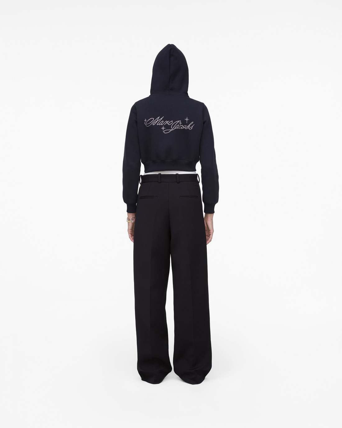 Marc Jacobs Popular - Charm Cropped Hoodie Black
