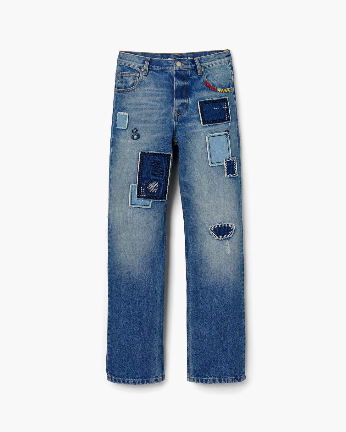 Marc Jacobs Special Offer - Patchwork Straight Jean Bright Indigo