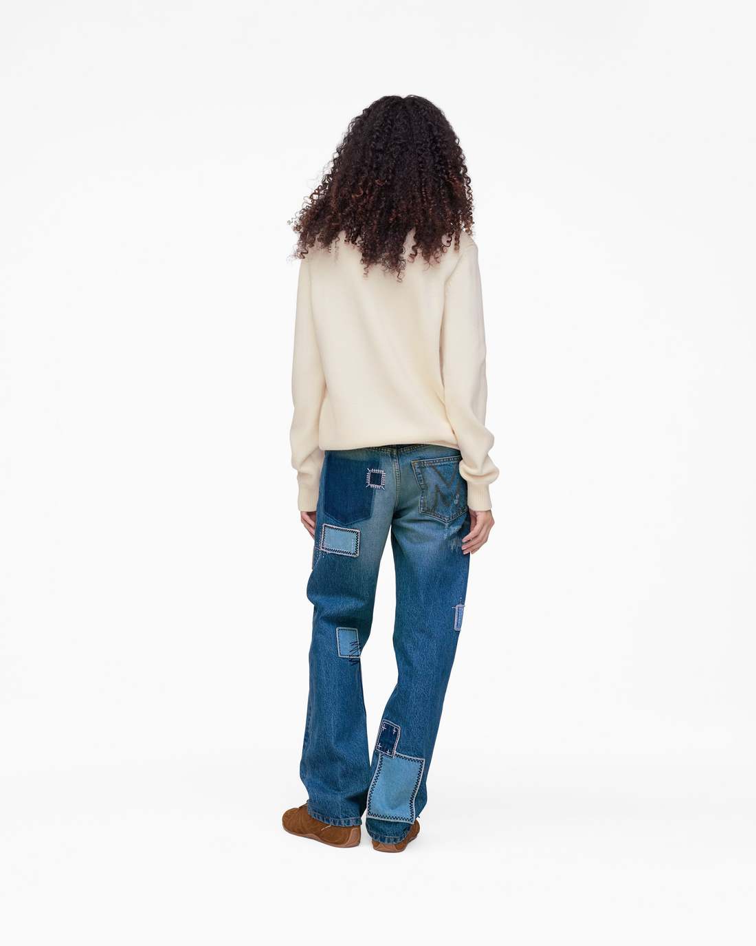 Marc Jacobs Special Offer - Patchwork Straight Jean Bright Indigo