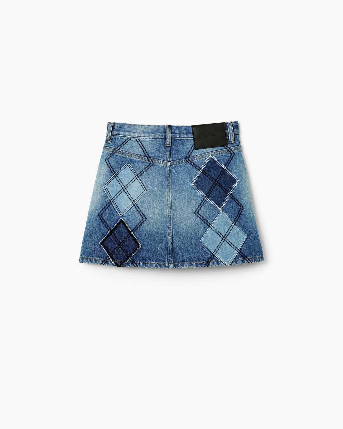 Marc Jacobs Customer Favorite - Argyle Patchwork Mini Skirt Bright Indigo