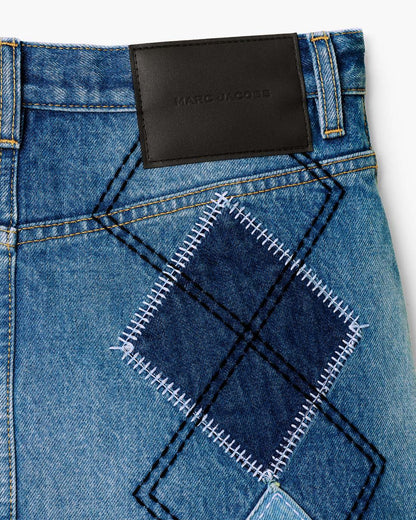Marc Jacobs Customer Favorite - Argyle Patchwork Mini Skirt Bright Indigo