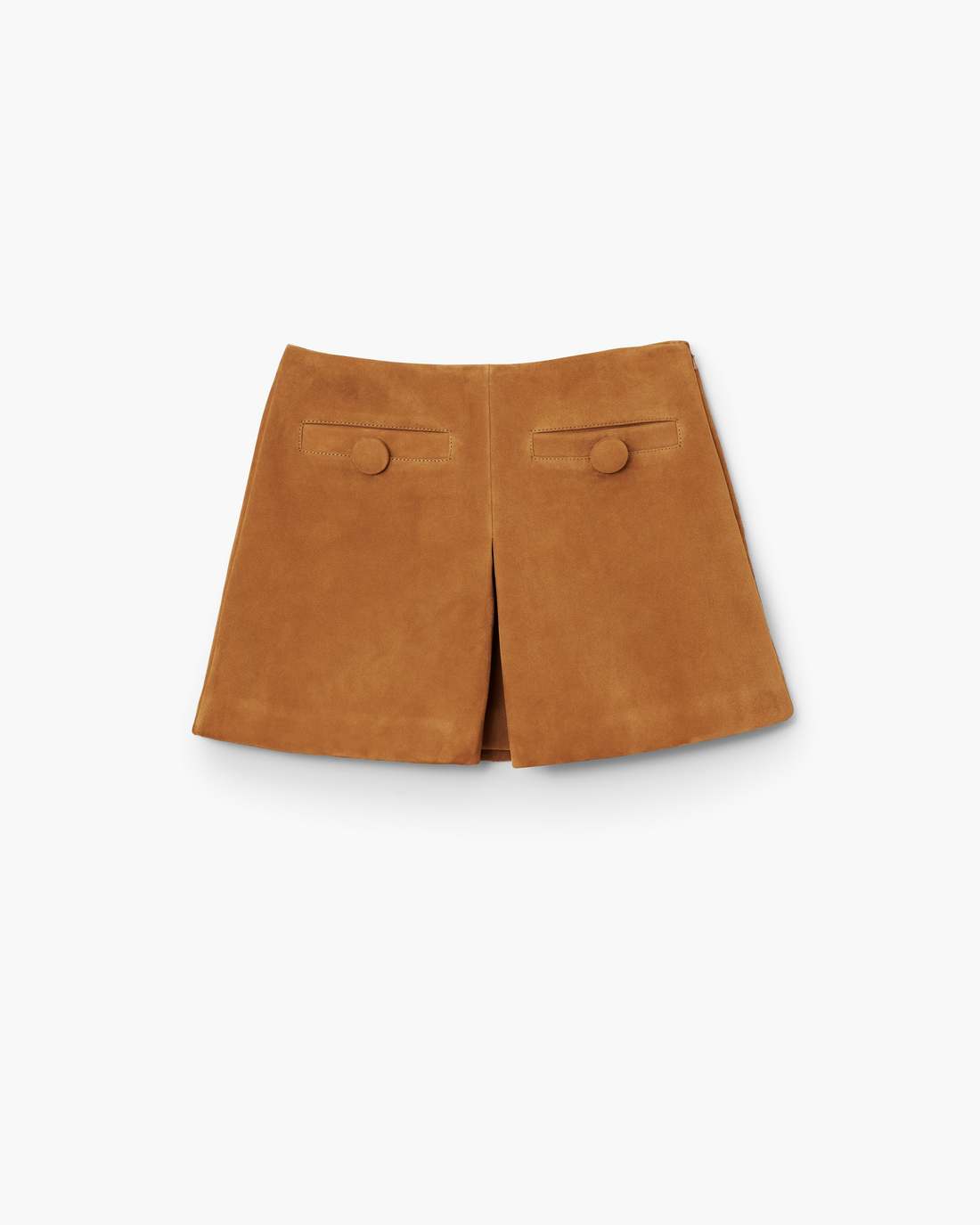 Marc Jacobs Exclusive - Suede Box Pleat Mini Skirt Copper
