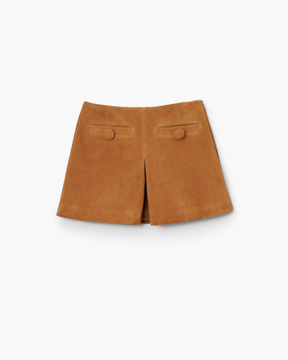 Marc Jacobs Exclusive - Suede Box Pleat Mini Skirt Copper