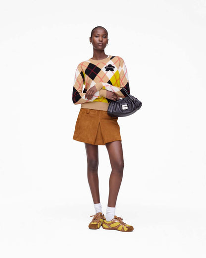 Marc Jacobs Exclusive - Suede Box Pleat Mini Skirt Copper