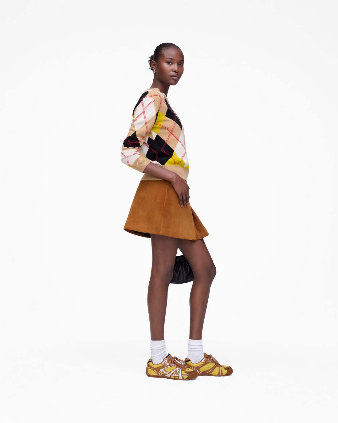 Marc Jacobs Exclusive - Suede Box Pleat Mini Skirt Copper