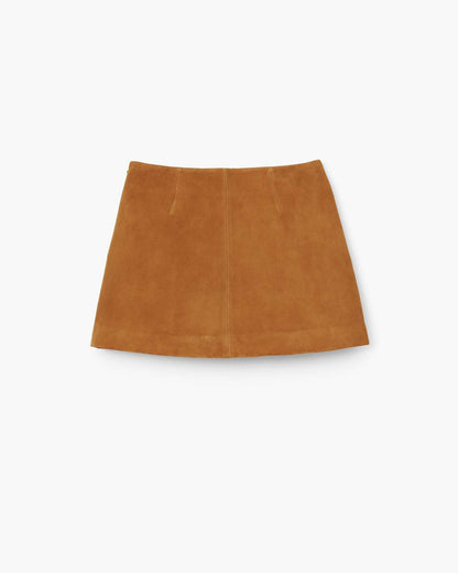 Marc Jacobs Exclusive - Suede Box Pleat Mini Skirt Copper