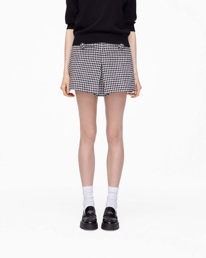 Marc Jacobs Great Value - Gingham Tweed Mini Skirt Black Multi