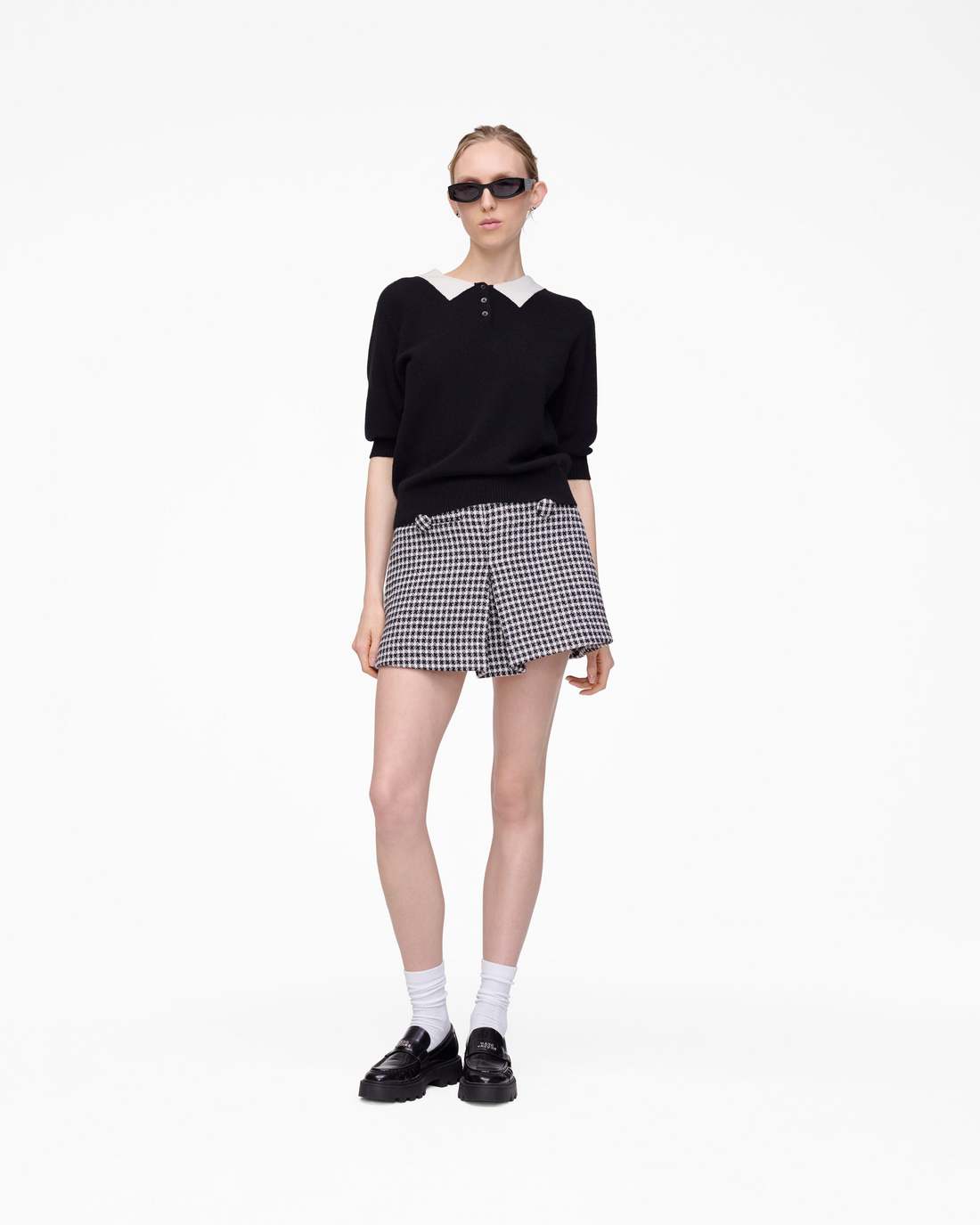 Marc Jacobs Great Value - Gingham Tweed Mini Skirt Black Multi