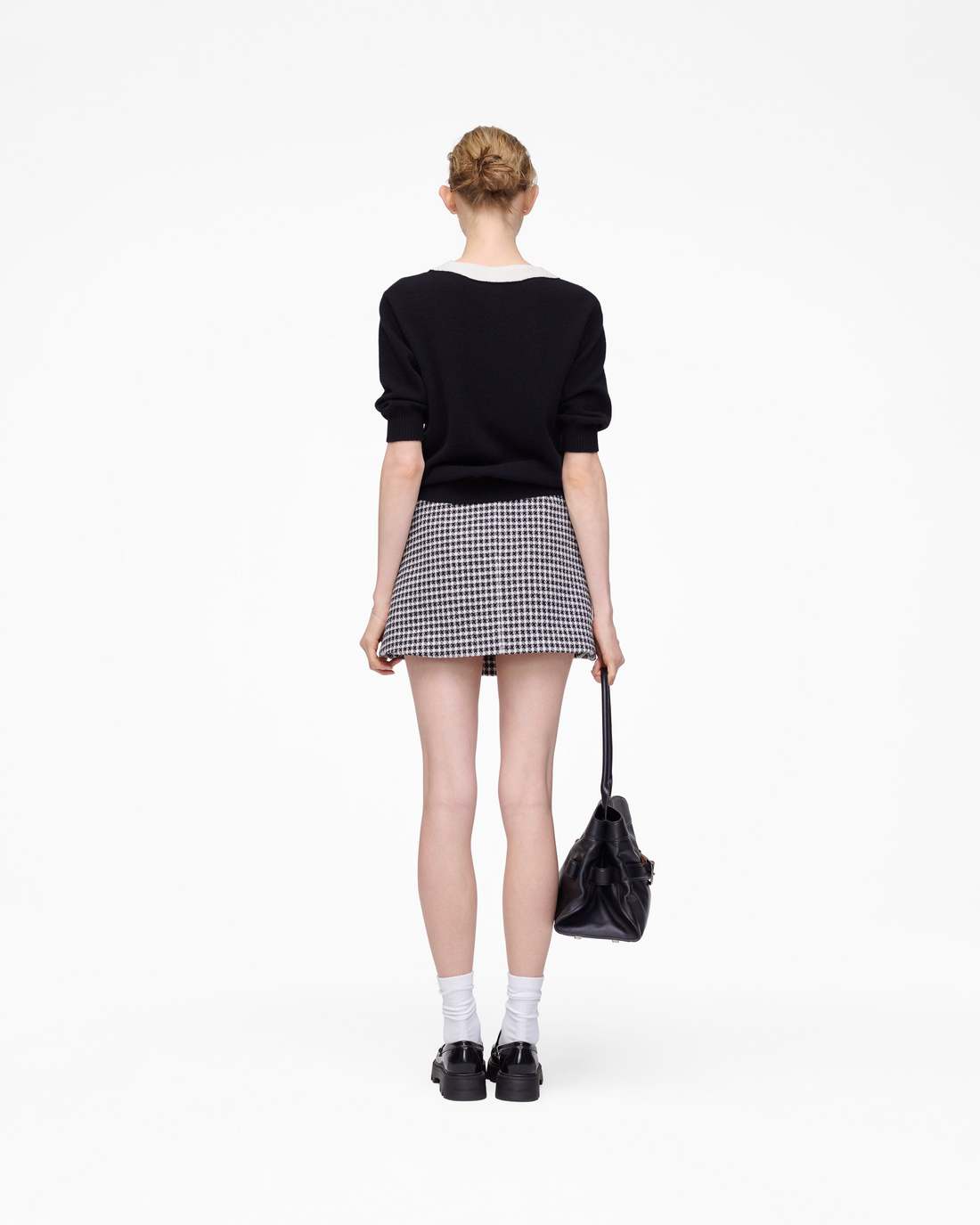 Marc Jacobs Great Value - Gingham Tweed Mini Skirt Black Multi