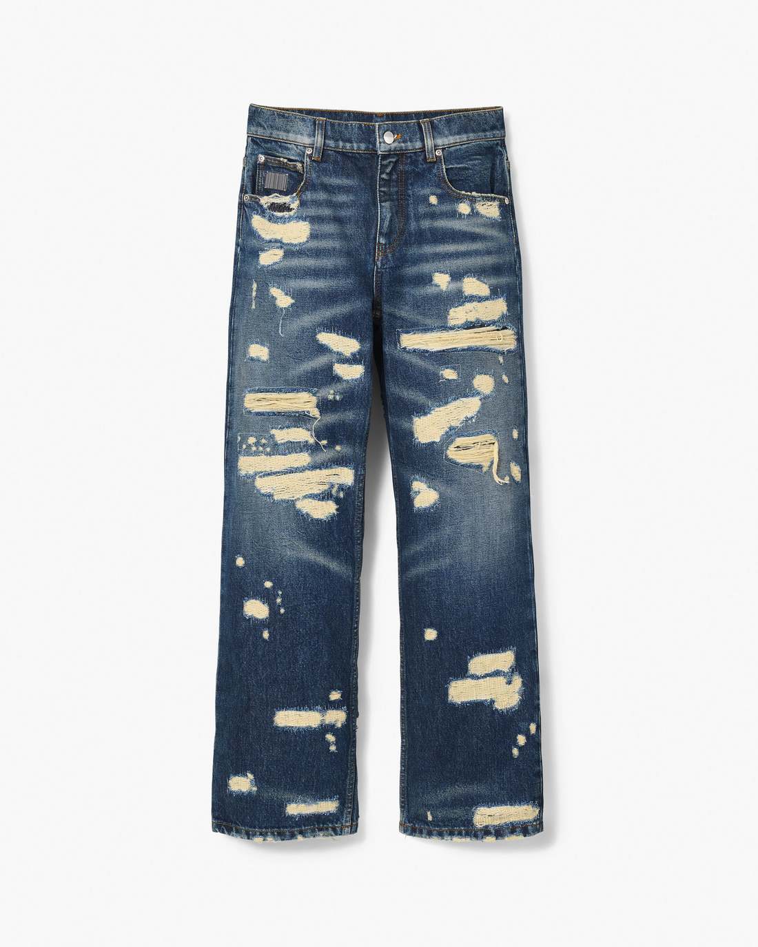 Marc Jacobs Everyday - The Rip And Repair Straight Jean Punk Indigo