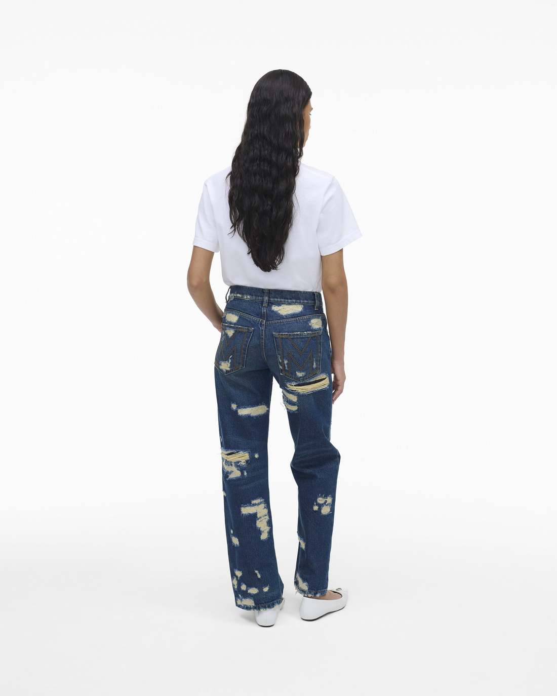 Marc Jacobs Everyday - The Rip And Repair Straight Jean Punk Indigo