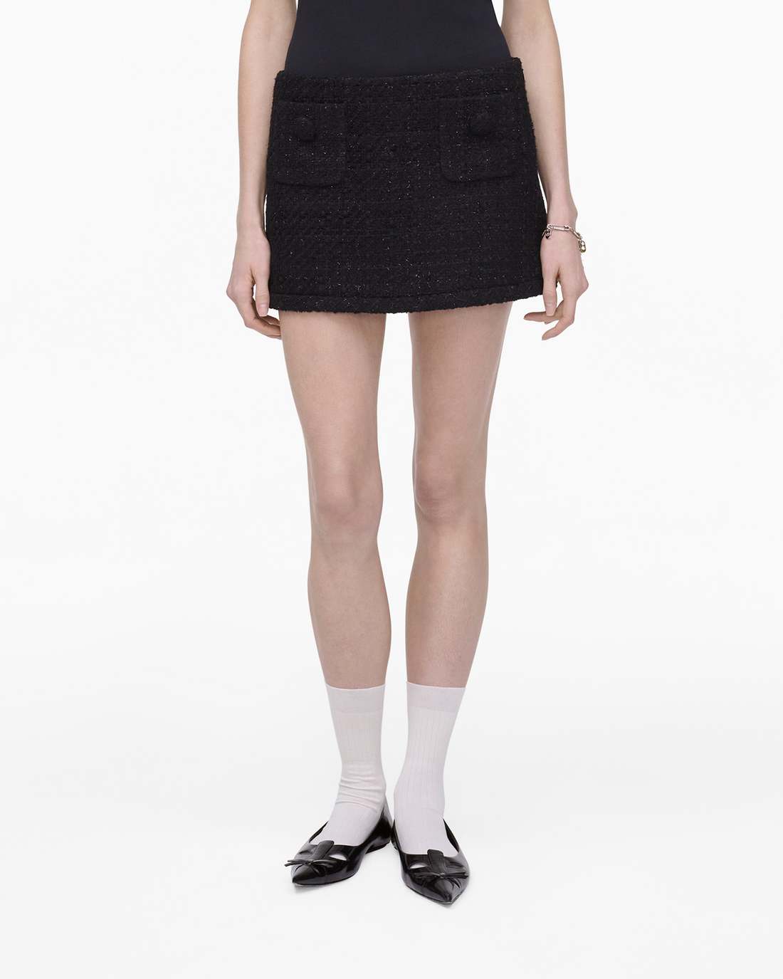 Marc Jacobs Popular - Tweed Mini Skirt Black