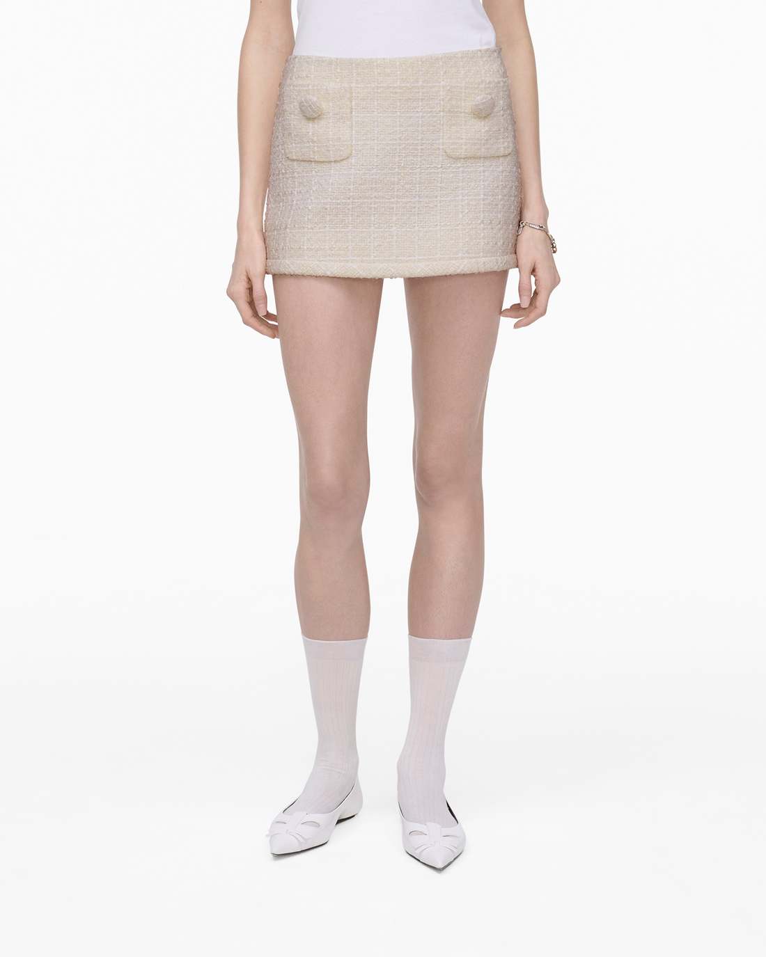 Marc Jacobs Best Seller - Tweed Mini Skirt Ivory