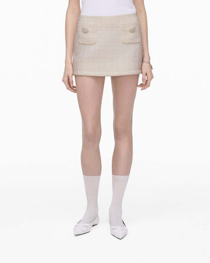Marc Jacobs Best Seller - Tweed Mini Skirt Ivory