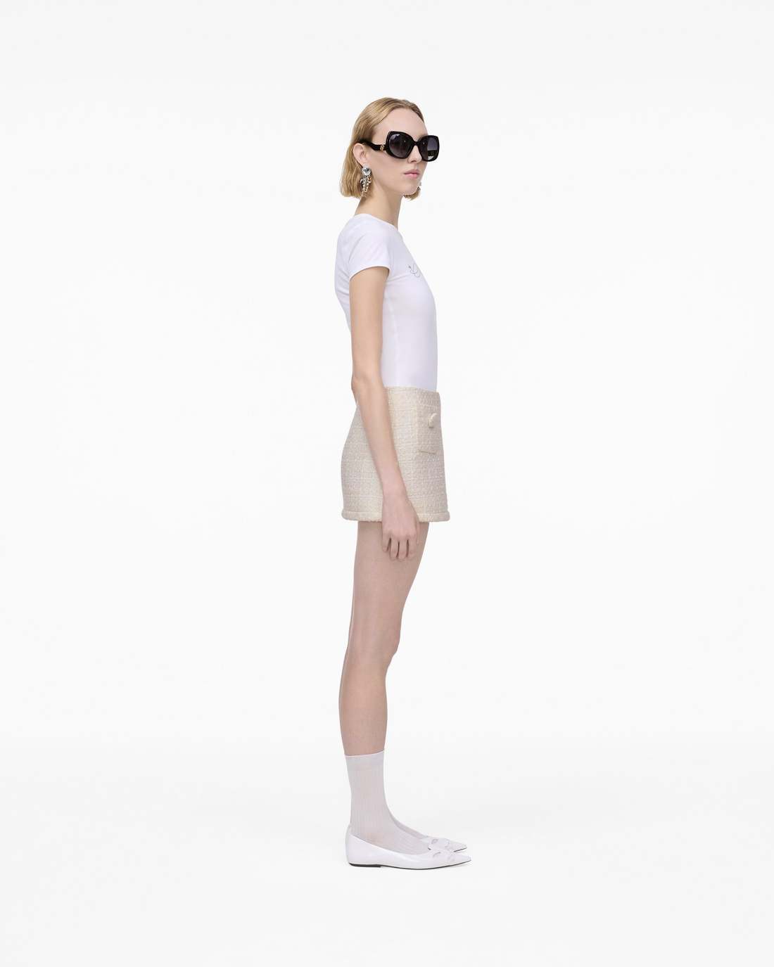 Marc Jacobs Best Seller - Tweed Mini Skirt Ivory