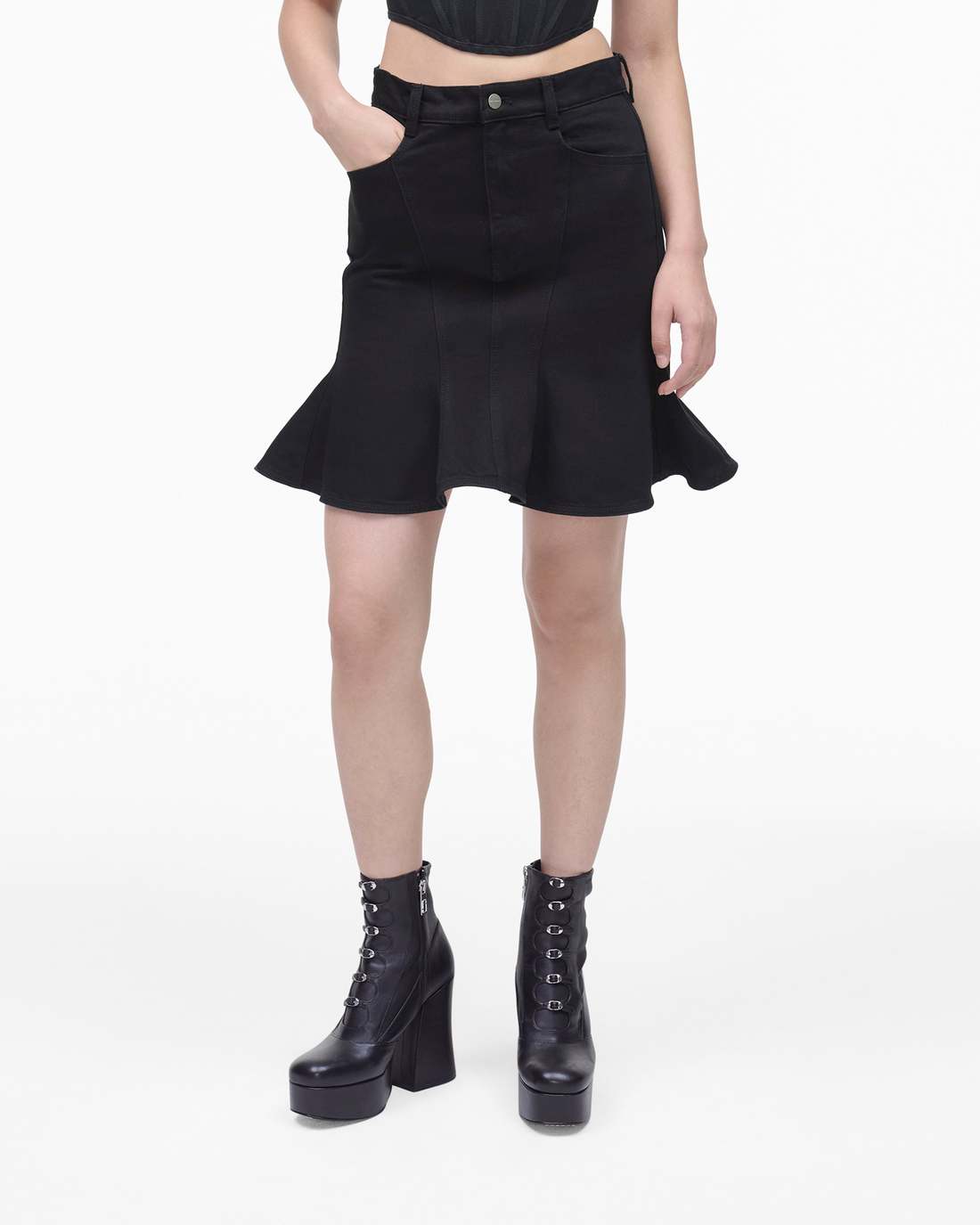 Marc Jacobs Best Seller - The Fluted Mini Skirt Black