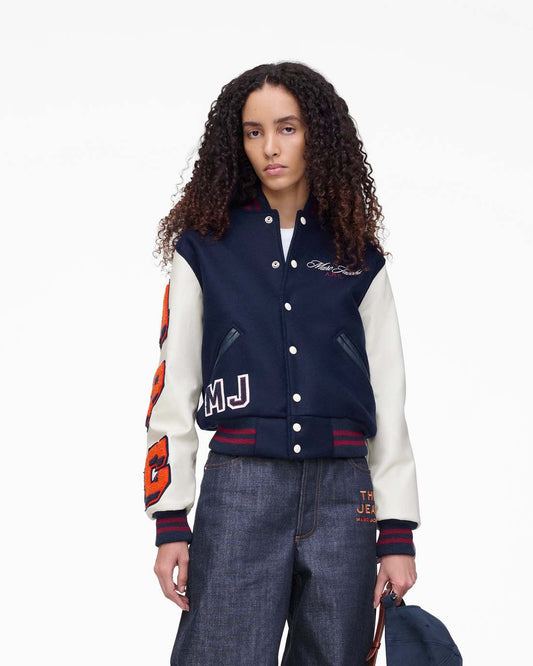 Marc Jacobs Discount - The A.P.C. X Marc Jacobs  Varsity Jacket Dark Navy/White
