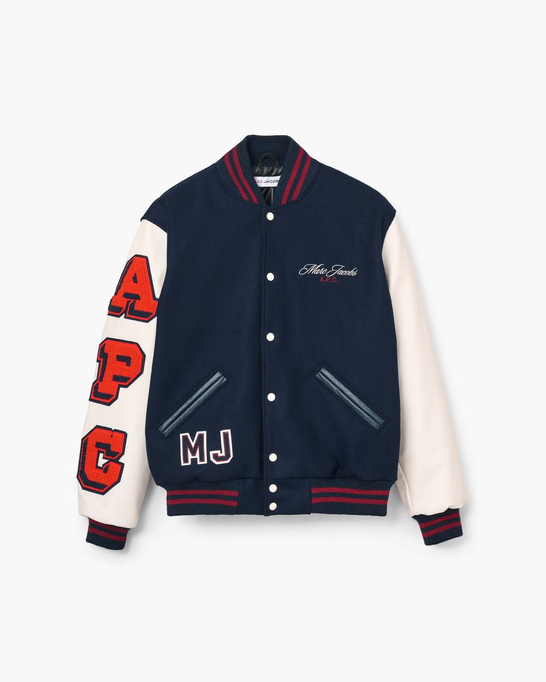 Marc Jacobs Discount - The A.P.C. X Marc Jacobs  Varsity Jacket Dark Navy/White