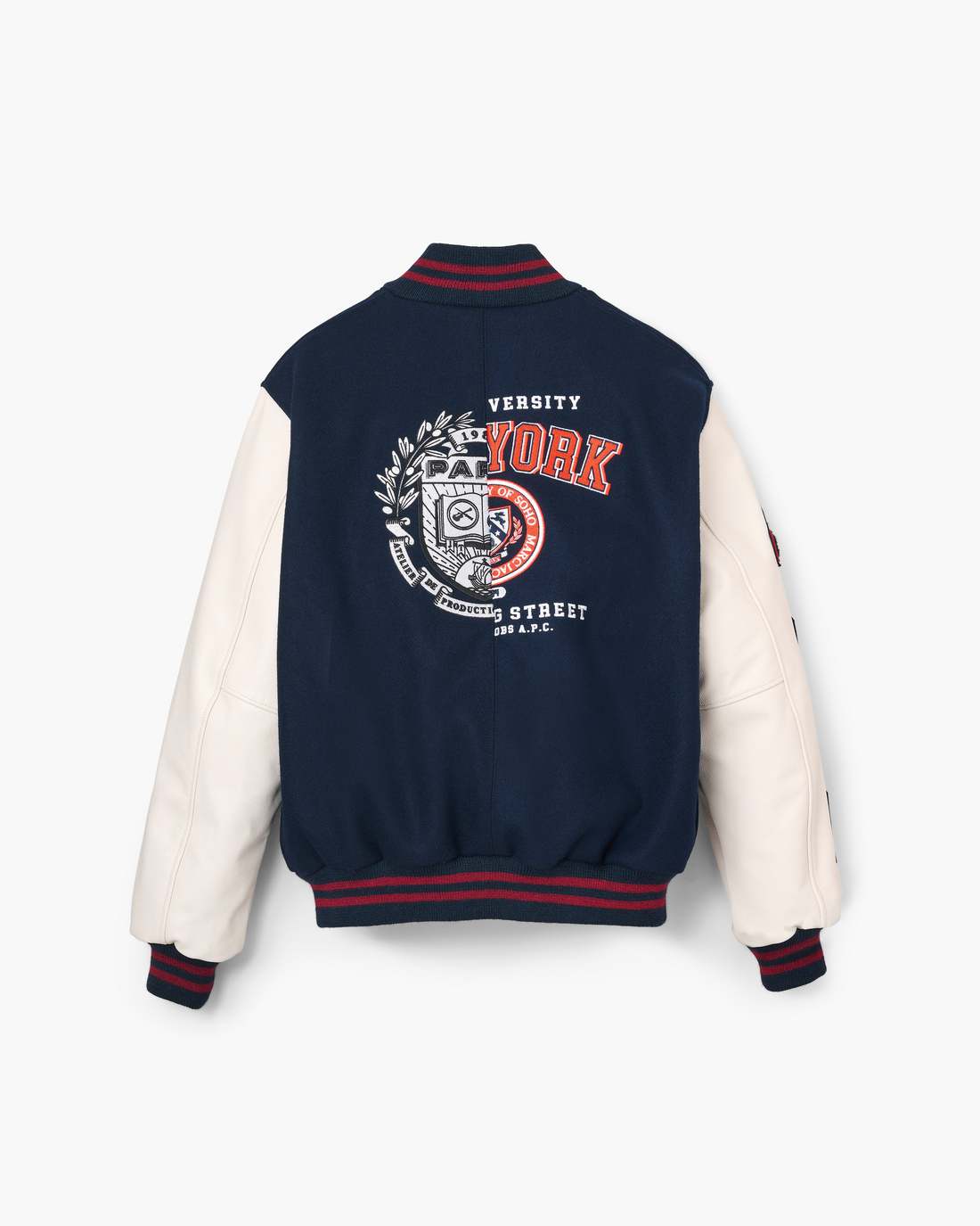 Marc Jacobs Discount - The A.P.C. X Marc Jacobs  Varsity Jacket Dark Navy/White