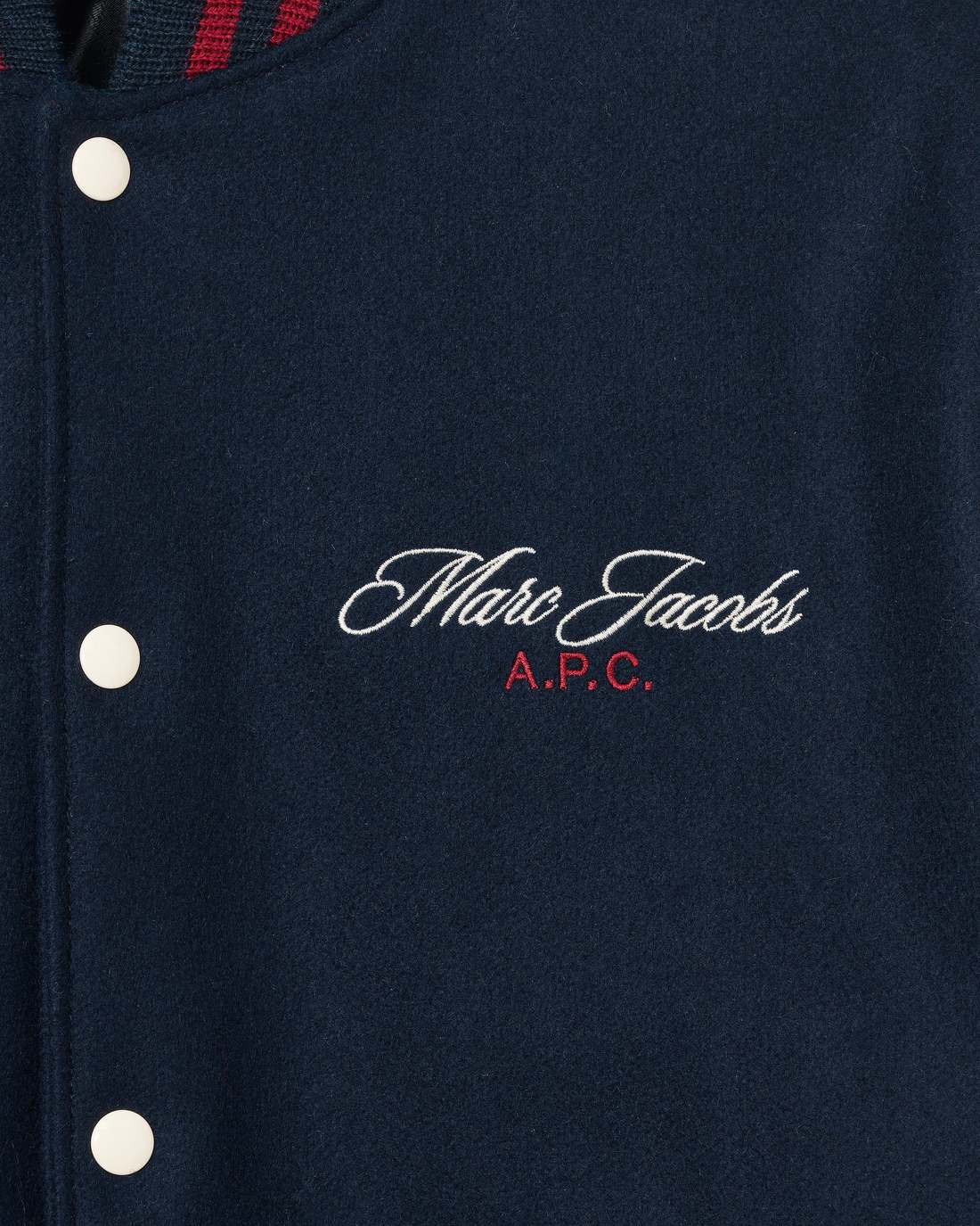 Marc Jacobs Discount - The A.P.C. X Marc Jacobs  Varsity Jacket Dark Navy/White