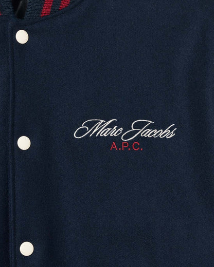 Marc Jacobs Discount - The A.P.C. X Marc Jacobs  Varsity Jacket Dark Navy/White
