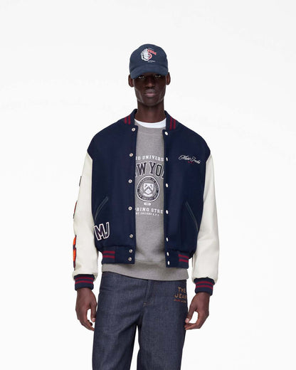 Marc Jacobs Discount - The A.P.C. X Marc Jacobs  Varsity Jacket Dark Navy/White