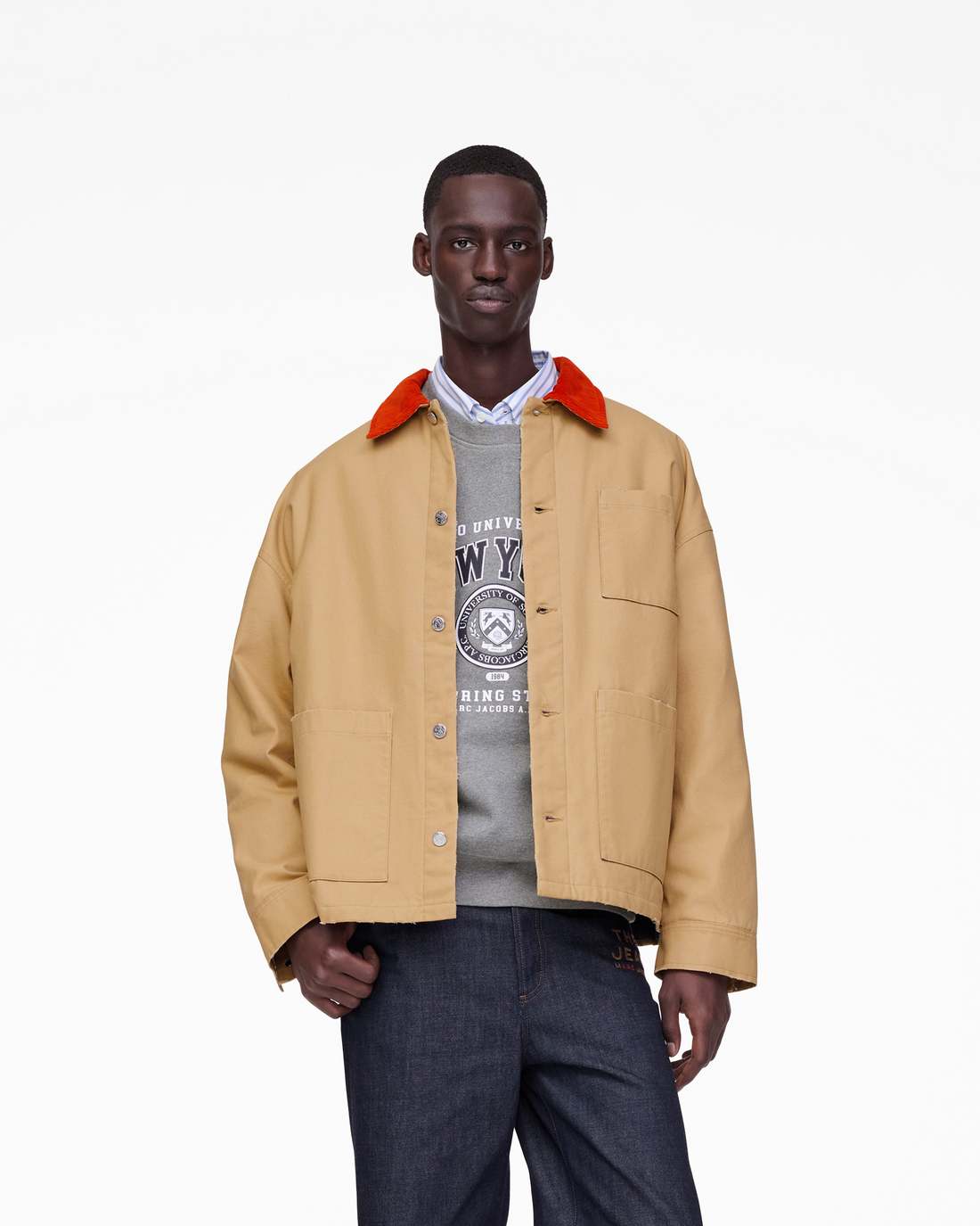 Marc Jacobs Great Value - The A.P.C. X Marc Jacobs Stoned Canvas Unisex Jacket Camel