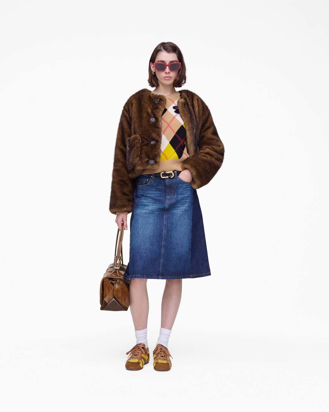 Marc Jacobs Essential - Teddy Cropped Jacket Ebony
