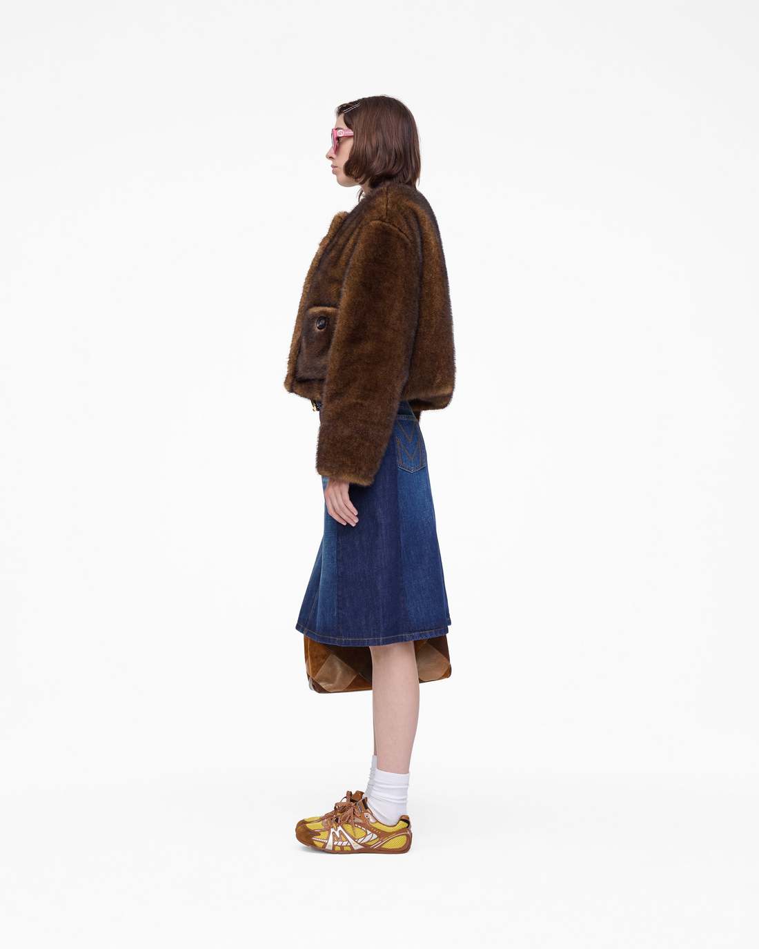 Marc Jacobs Essential - Teddy Cropped Jacket Ebony