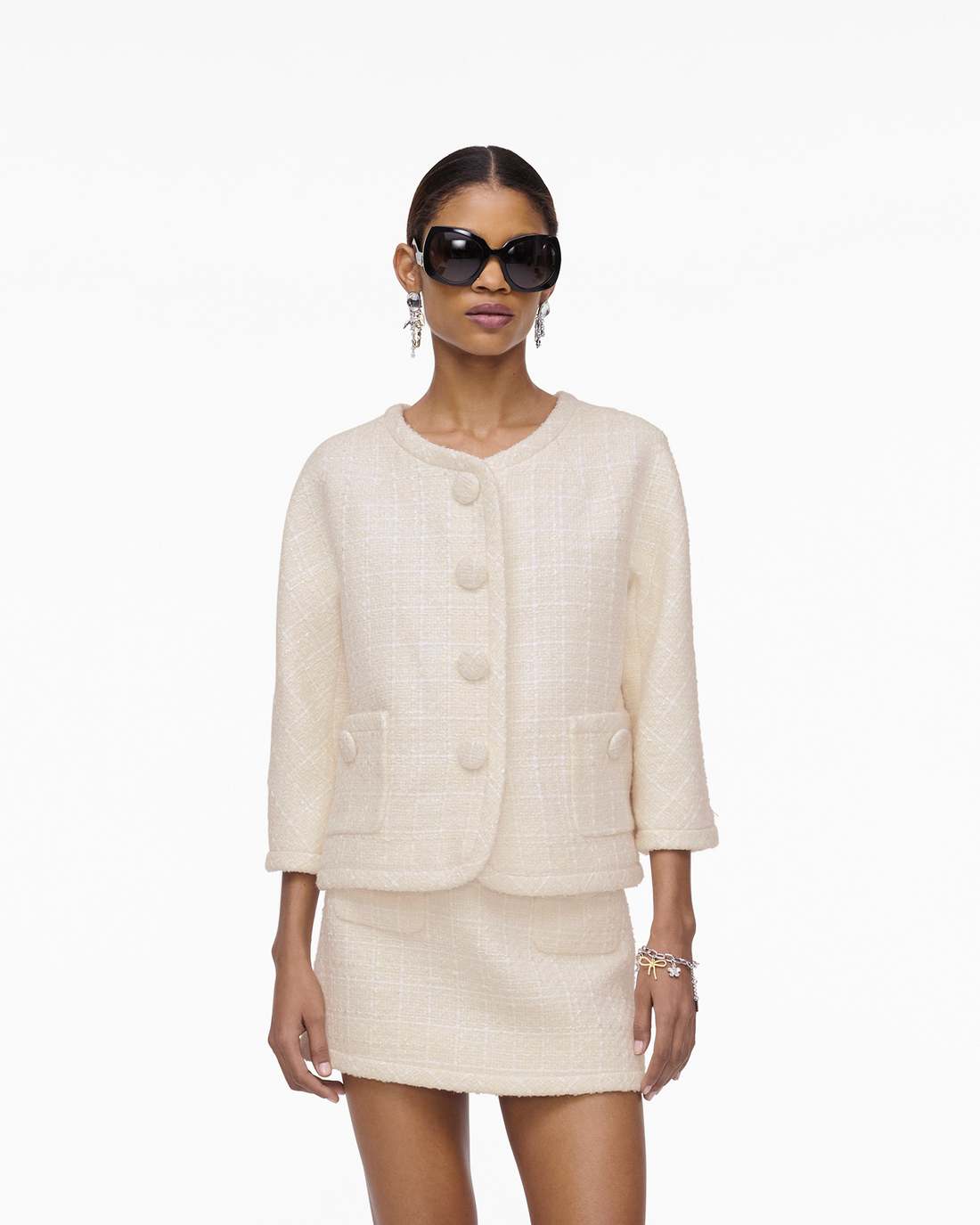 Marc Jacobs Great Value - Tweed Backwards Lady Jacket Ivory