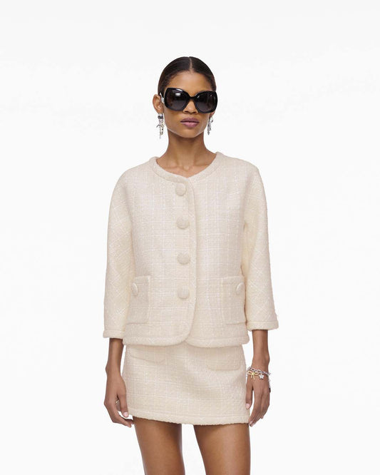 Marc Jacobs Great Value - Tweed Backwards Lady Jacket Ivory