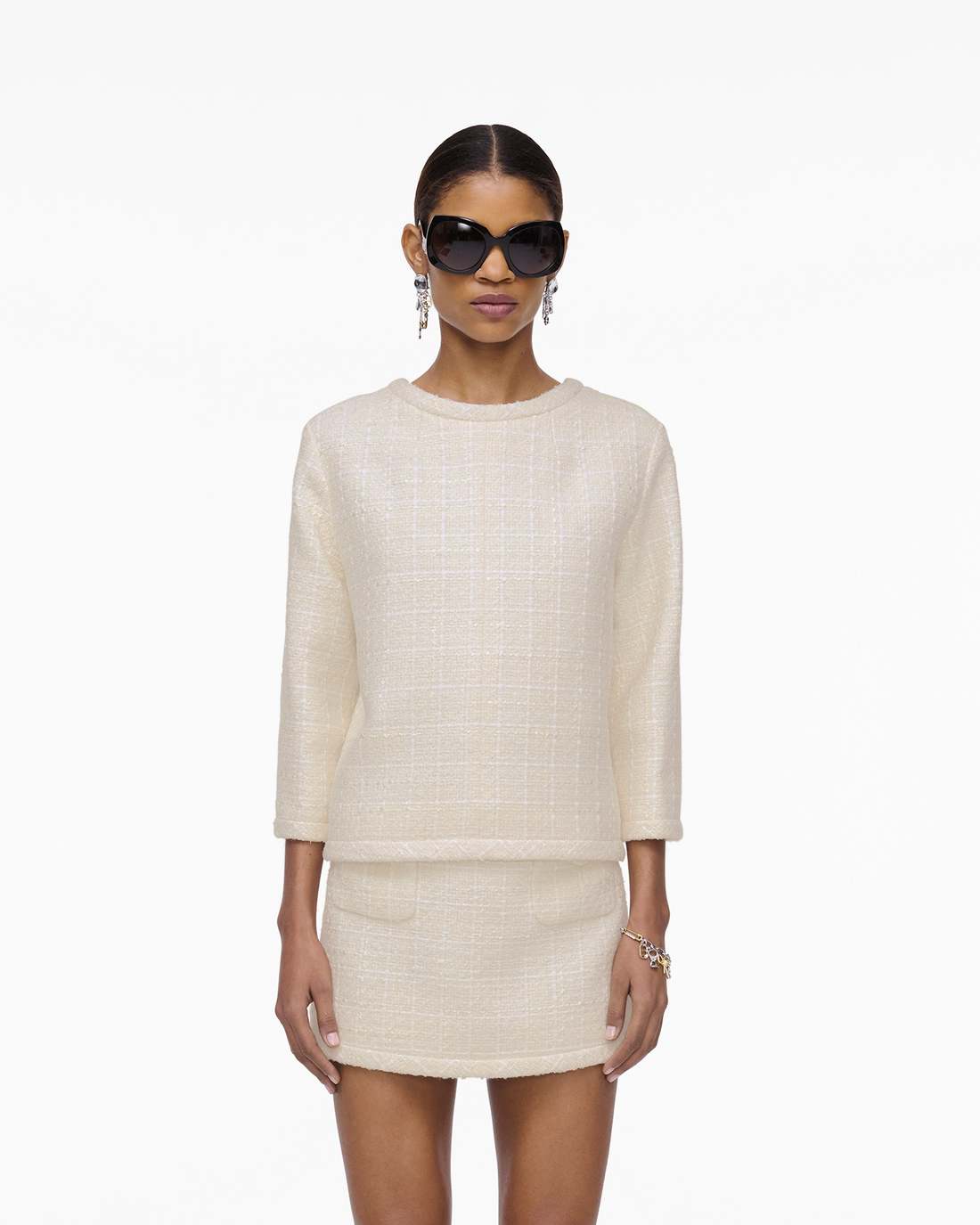 Marc Jacobs Great Value - Tweed Backwards Lady Jacket Ivory