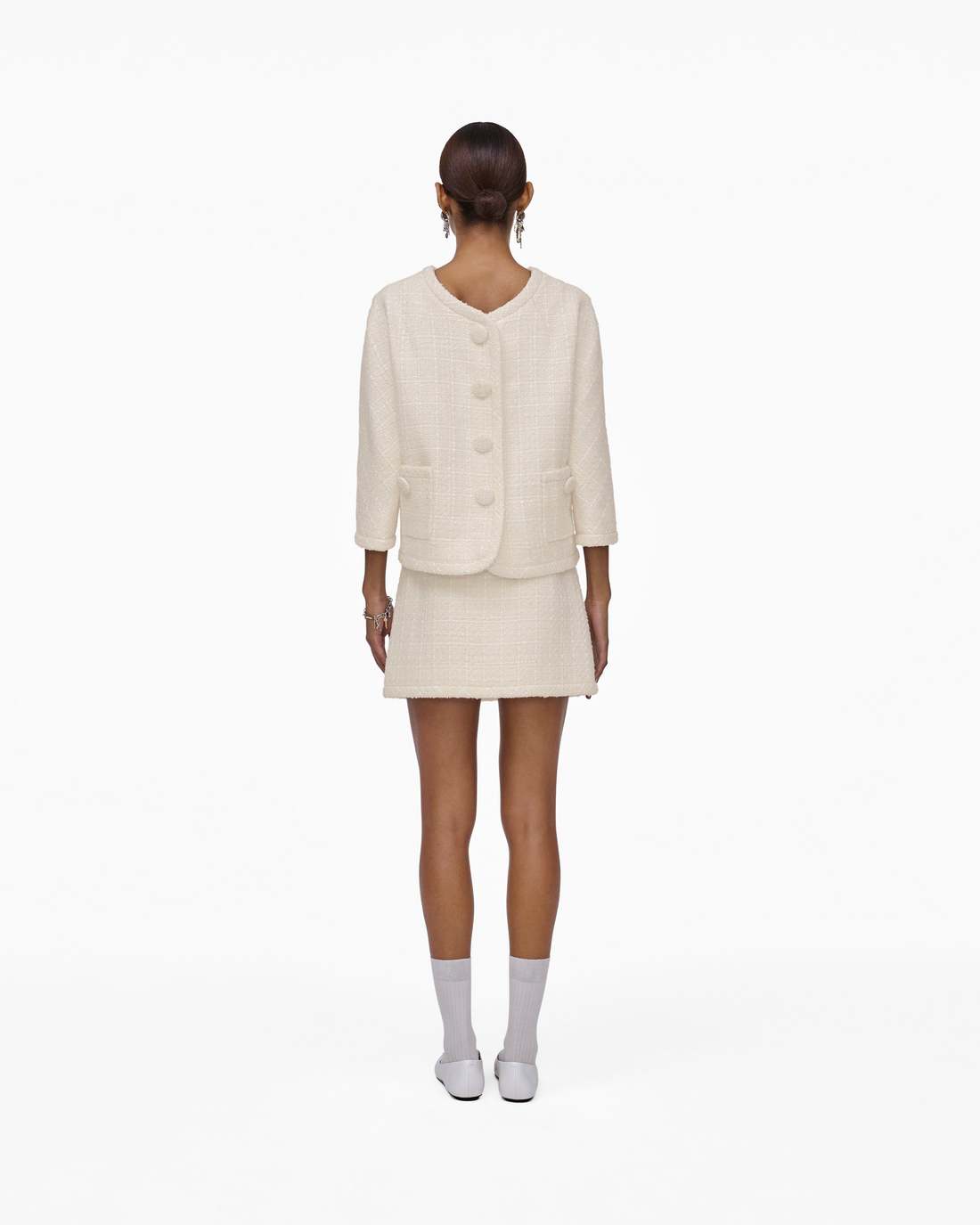 Marc Jacobs Great Value - Tweed Backwards Lady Jacket Ivory