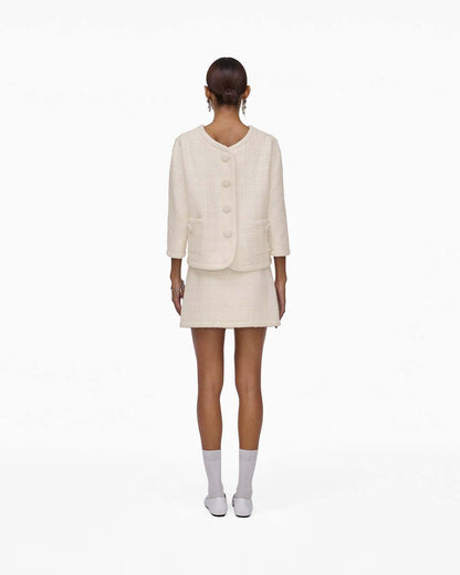Marc Jacobs Great Value - Tweed Backwards Lady Jacket Ivory
