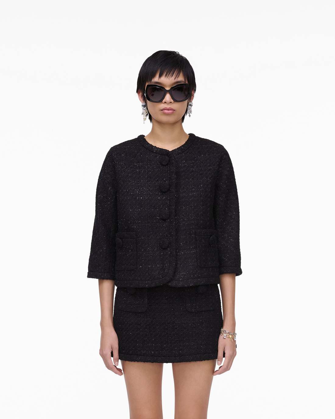 Marc Jacobs Special Offer - Tweed Backwards Lady Jacket Black