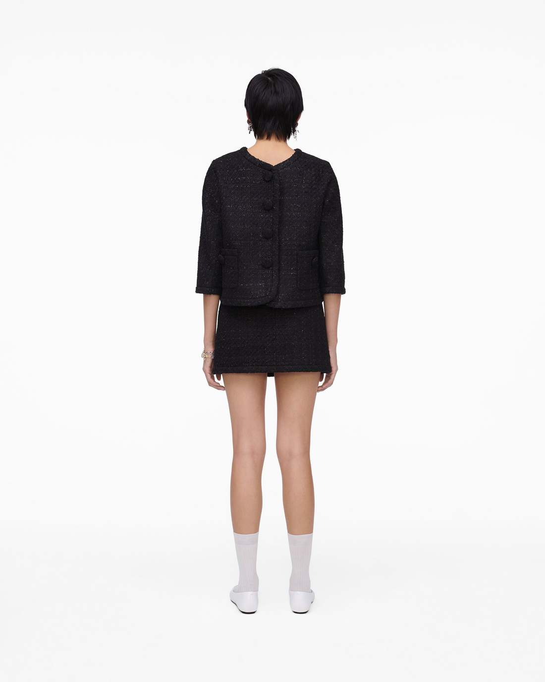 Marc Jacobs Special Offer - Tweed Backwards Lady Jacket Black