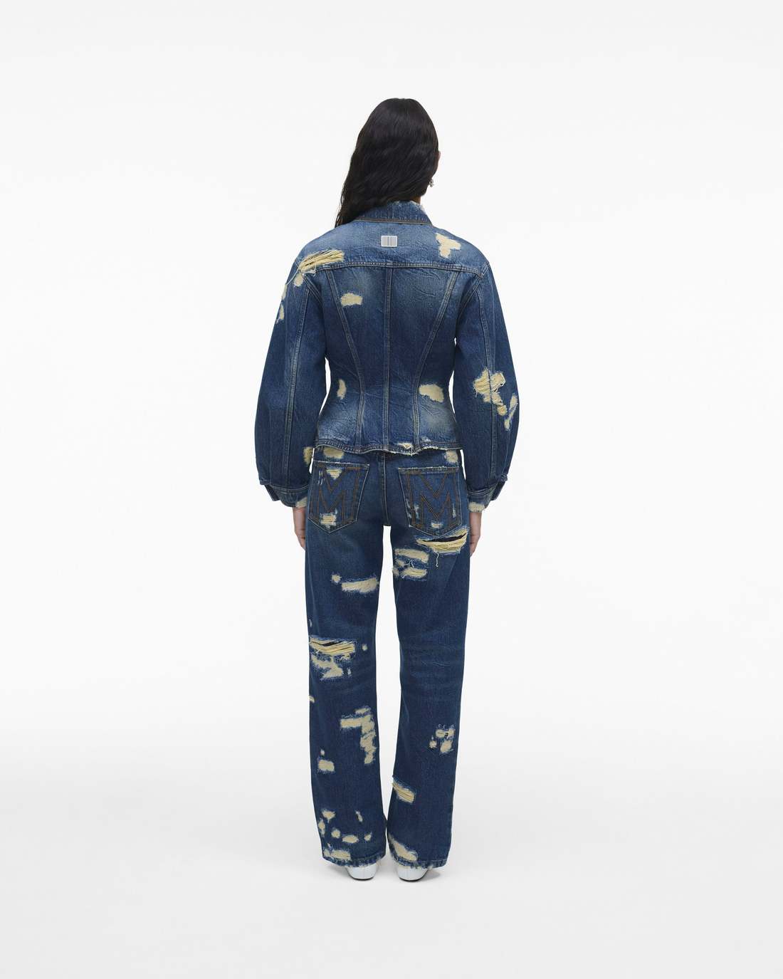 Marc Jacobs Great Value - The Rip And Repair Fluted Denim Jacket Punk Indigo