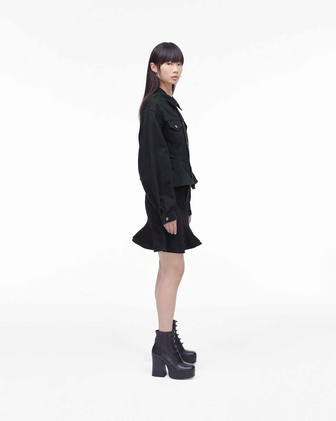 Marc Jacobs Classic - The Fluted Denim Jacket Black