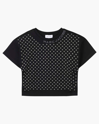 Marc Jacobs Exclusive - The Crystal Daisy Cropped Shirt Black