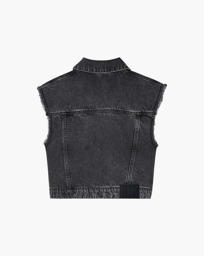 Marc Jacobs Everyday - The Crystal Daisy Denim Vest Black