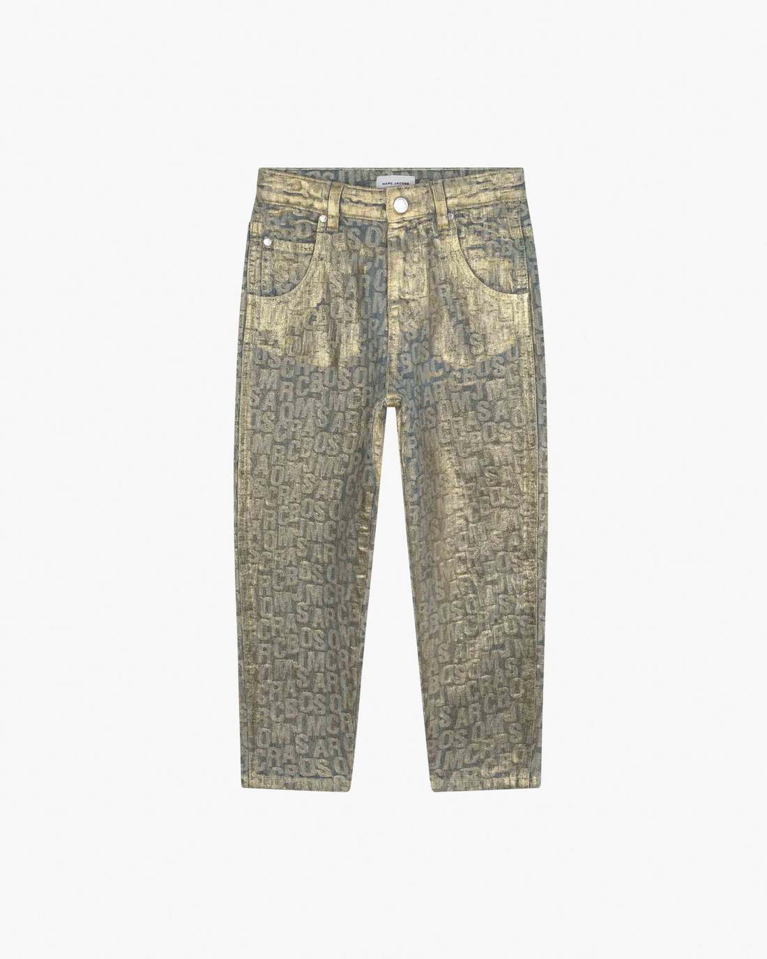 Marc Jacobs Recommended - The Metallic Jumbled Logo Jeans Gold